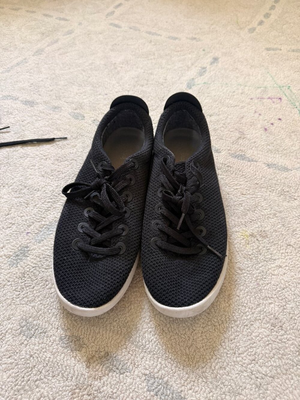 allbirds Men's Tree Piper Black with White Sole Size 12
